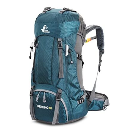 Bseash 60L Wasserdichter leichter Wanderrucksack mit Regenschutz, Outdoor Sport Tagesrucksack Reisetasche für Klettern Camping Reisen  